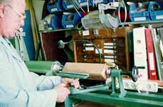 Image of CJ at lathe